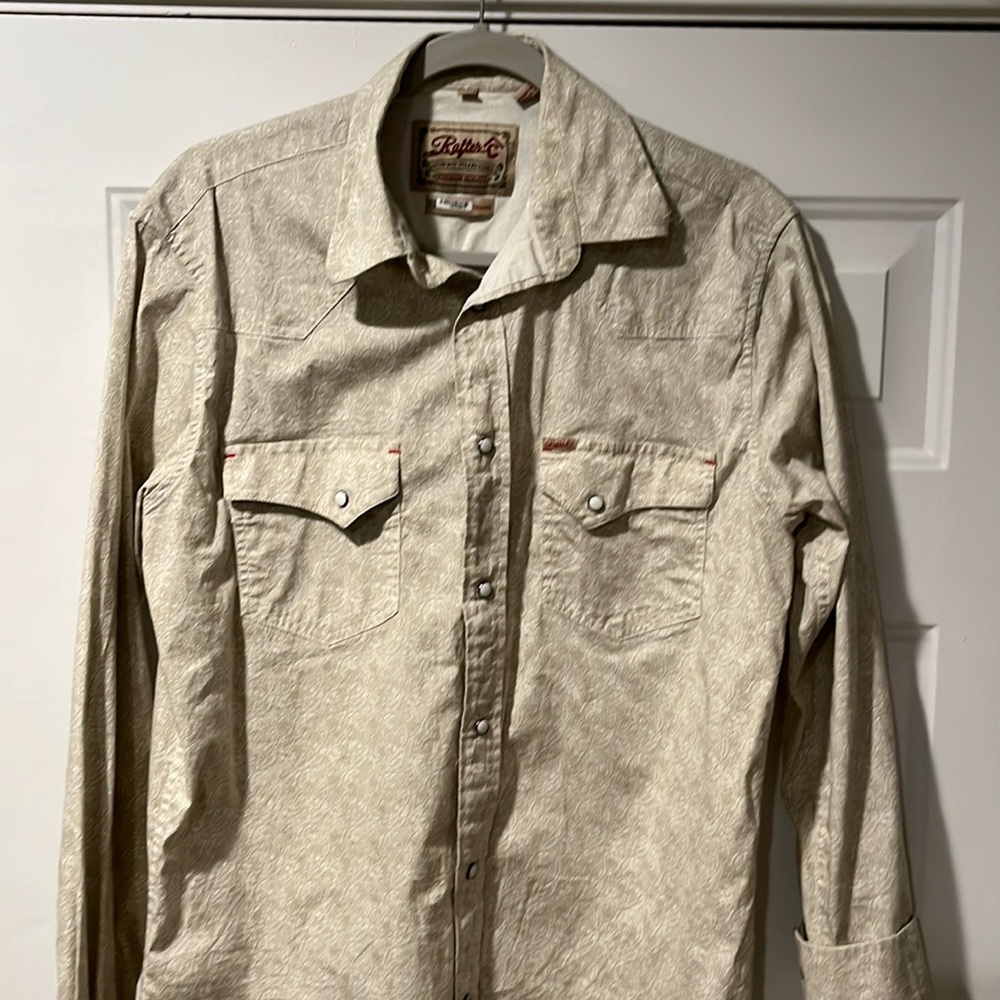 Rafter C long sleeve button down pearl snap